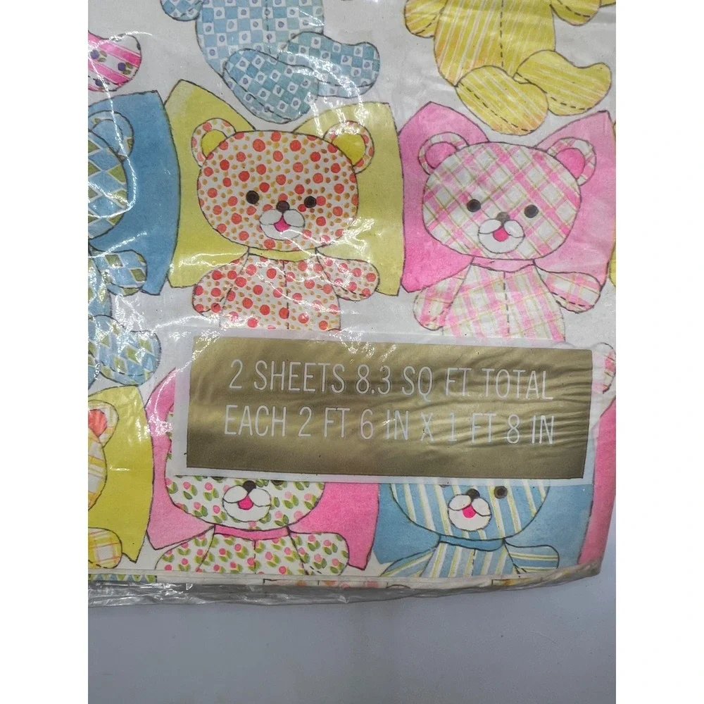VTG Buzza Color Magic Baby General‎ Gift Wrapped Colorful Teddy Bears Sealed 90s